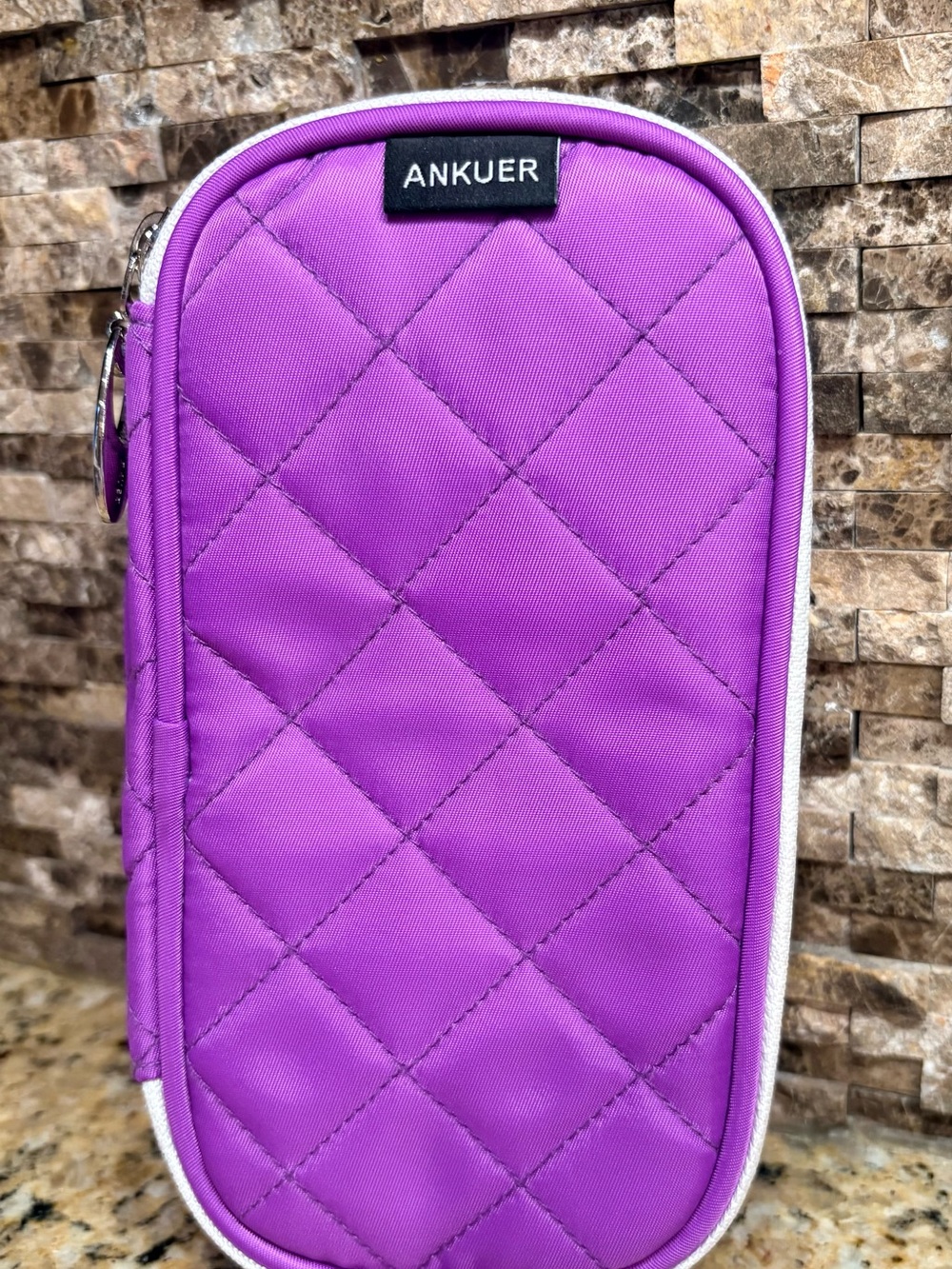 Ankuer Quilted Purple Travel Pouch/Cosmetic Bag NWOT Retails $39.99